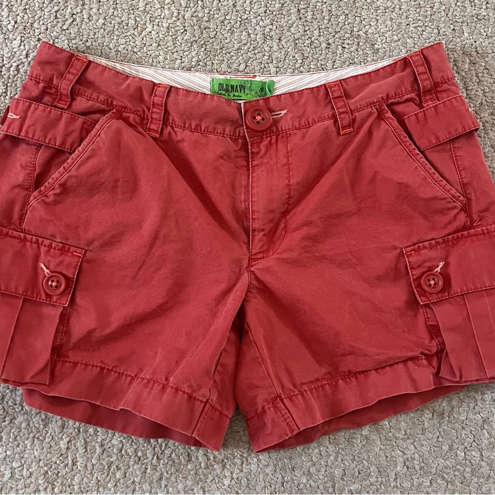 Old Navy Womens Burnt Orange Cargo Shorts 8